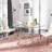 Turner Round Glass Top Metal Base Dining Table