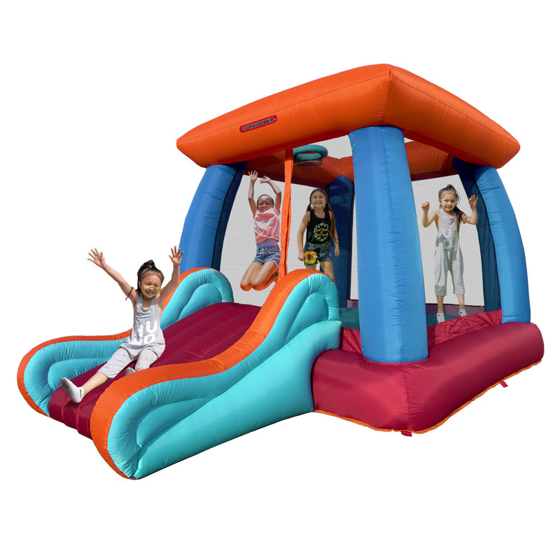 Sportspower 144-Inch Multicolor Polyester Bounce House with Slide
