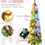 Arbre de Noël de 4 pi avec caractéristique ignifuge et 100 réglages à DEL 4 lumières blanches chaudes de qualité ignifuge