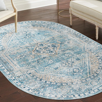 Alabama Oriental Blue/Beige/Ivory Area Rug