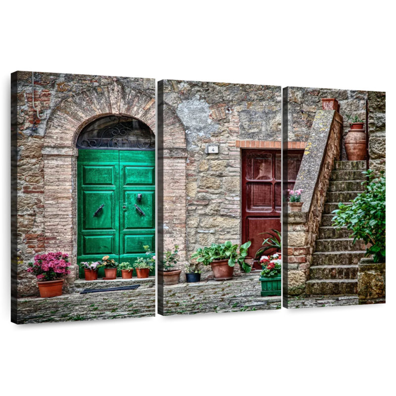 Lilie pittoresque village de Monticchiello en Toscane, Italie, H 32 po x l 50 po