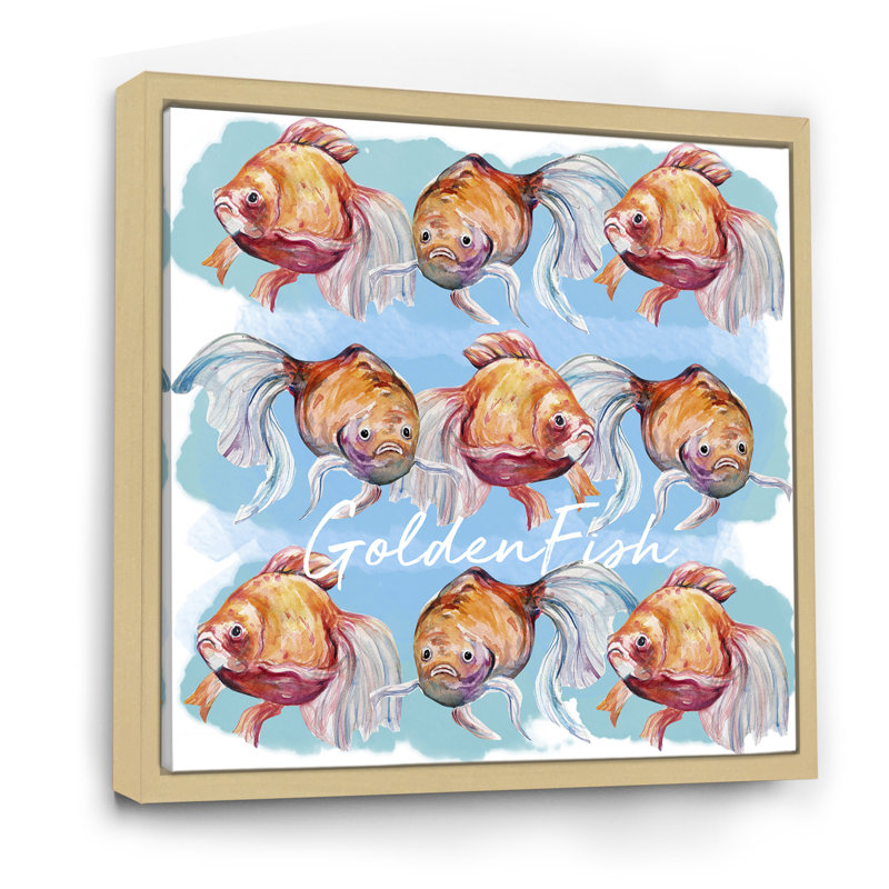 " Fish III ", 30" H x 30" W x 1" D, Natural Floater Framed