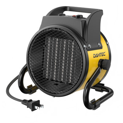 Chaufferette électrique portative PTC 1500W avec protection contre la surchauffe et 3 modes de chaleur pour une utilisation intérieure-extérieure, patio, serre et atelier