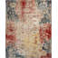 Balthazar Abstract Area Rug in Red/Ivory/Blue/Gold-1201275983