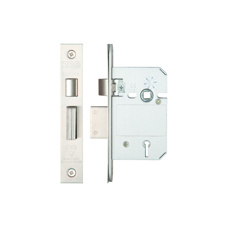 5 Lever Sash Lock, Satin Stainless