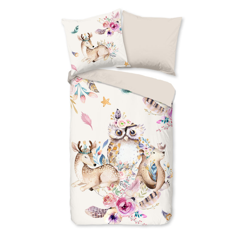 Cotton Abstract Duvet Cover with Pillowcases