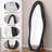 Full Length Mirror,63" X 24" Floor Mirror/ Wall Mirror, Flannel Wrapped Wooden Frame Floor Mirror,Irregular Wavy Mirror Standing/Halling Large Wall Mirror-1650878954