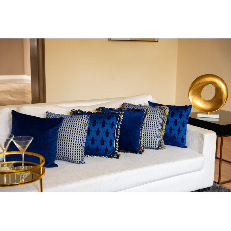 Royalty Trimmed Tassels Throw Pillow