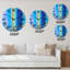 Bleu ciel abstrait paysage II - horloge murale moderne-59913433