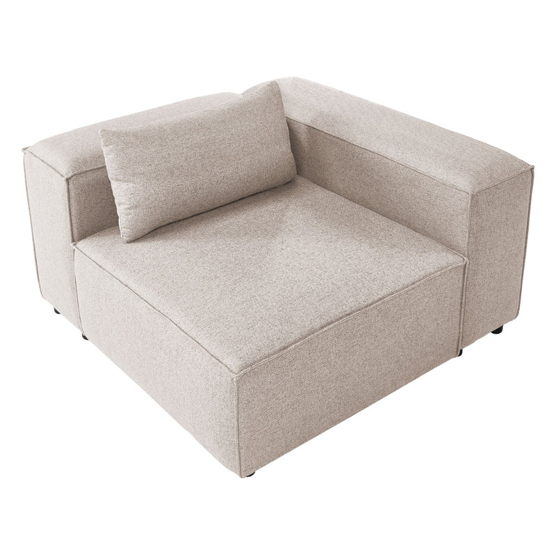 Bibby 1 Seater Fabric Seating Component, Light Brown