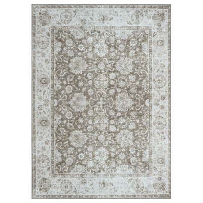 Remington Washable Brown Area Rug