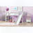 Twin Low Loft Bed with Slide and Underbed Play Area-1211740989