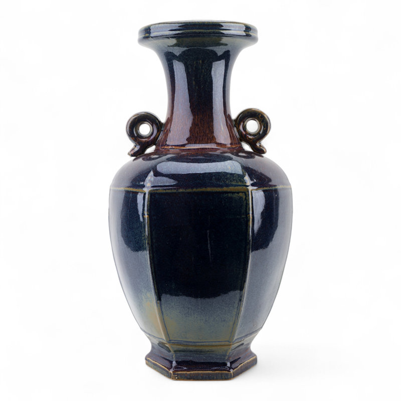 Porcelain Vase Run Glaze