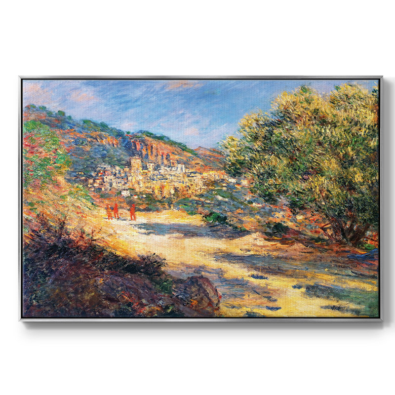 The Road To Monte Carlo, 1883, reproduction d'art sur toile, H 27 po x l 41 po x P 2 po, Argent