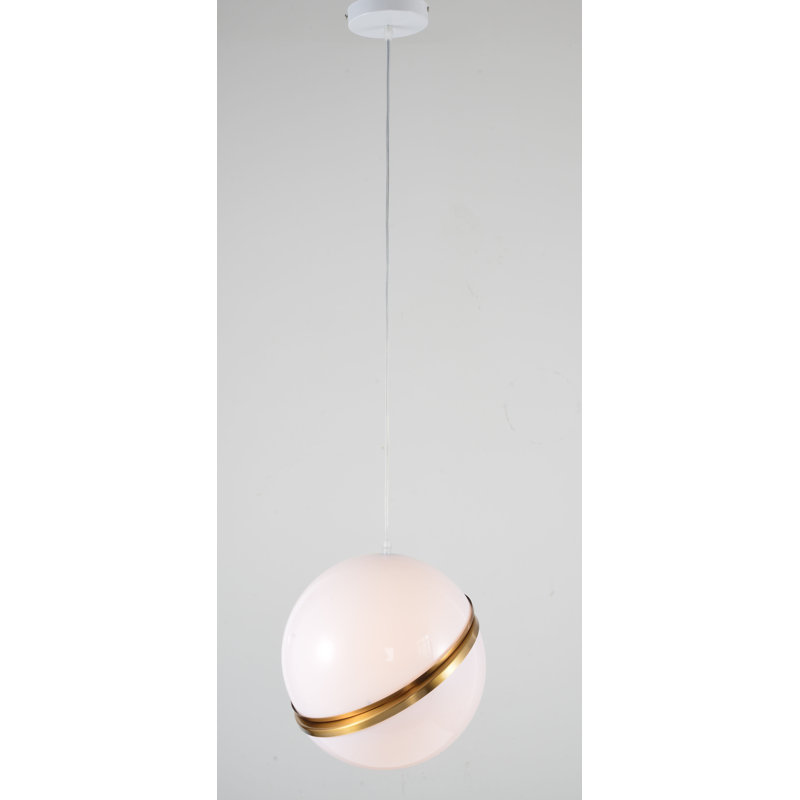 Luminaire suspendu sphérique 1 lumière Transitional, H 12 po x l 12 po x P 12 po