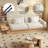 Grimpante 102.3" Beige Cotton Linen Sleeper Upholstered Sofa Bed,with MDF frame-108998199