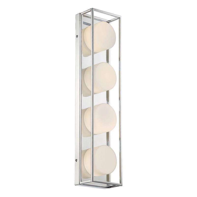 4 - Light Dimmable LED Bath Bar, Chrome