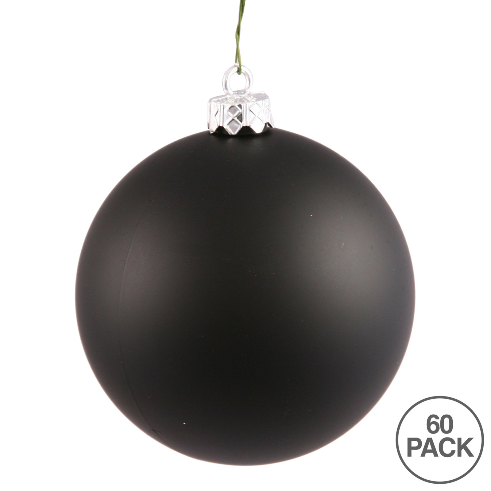 Shatterproof Bauble, 2.4'' H X 2.4'' W X 2.4'' D, Black