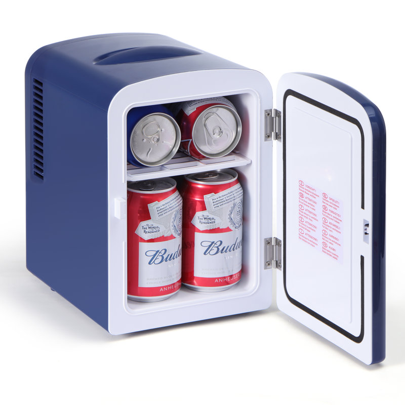 Uber Appliance 0.14 Cubic Feet Portable Countertop Mini Fridge, Navy Blue