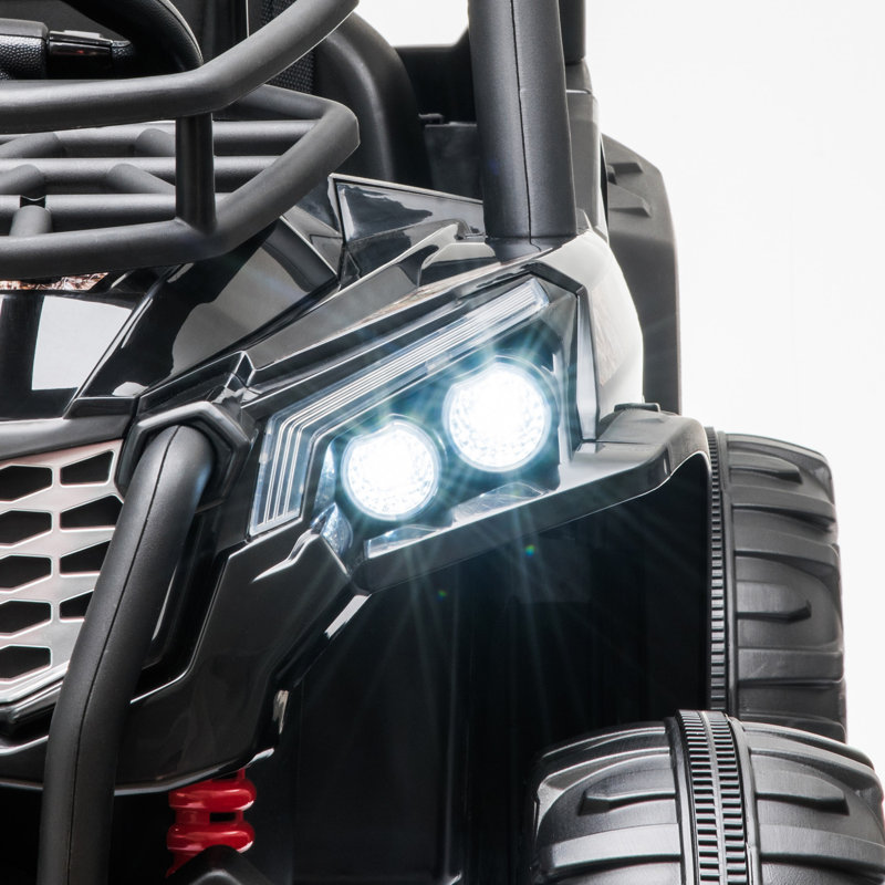 Black 12-Volt Kids Electric Ride-On UTV with Remote Control