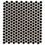 Carreau de mosaïque en porcelaine Ackland Nivora Caviar Glossy Penny Round 12 po x 13 po pour planchers et murs-2010861559