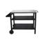 3 chariots de gril noirs avec plateau en acier inoxydable et tablette latérale, table de préparation de barbecue mobile sur roulettes pour la cour arrière, éléments de construction extérieurs, espace de rangement amélioré, mobilité en douceur