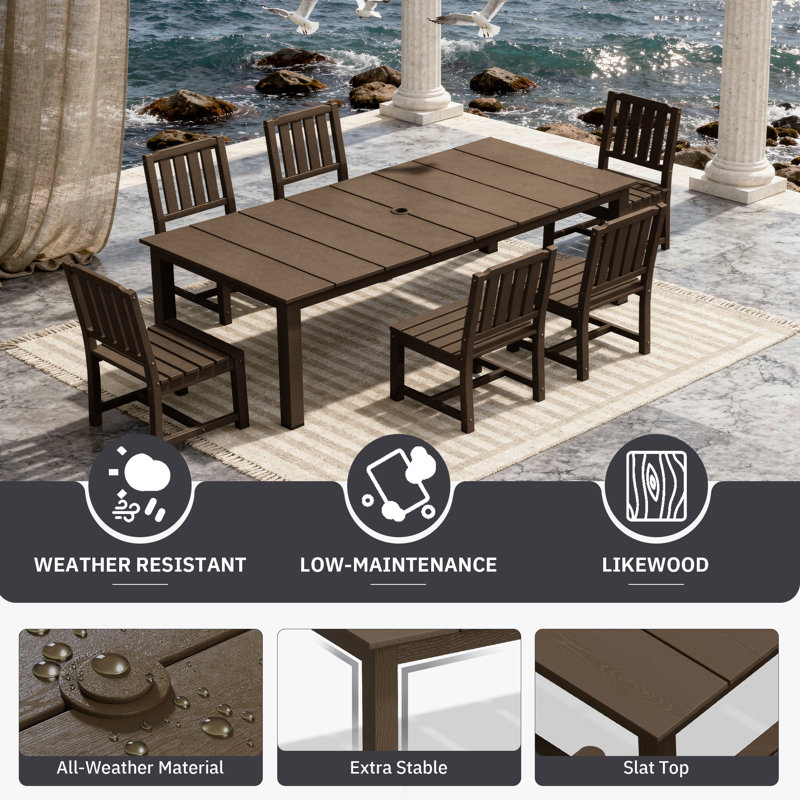 Table de salle à manger de patio, Café