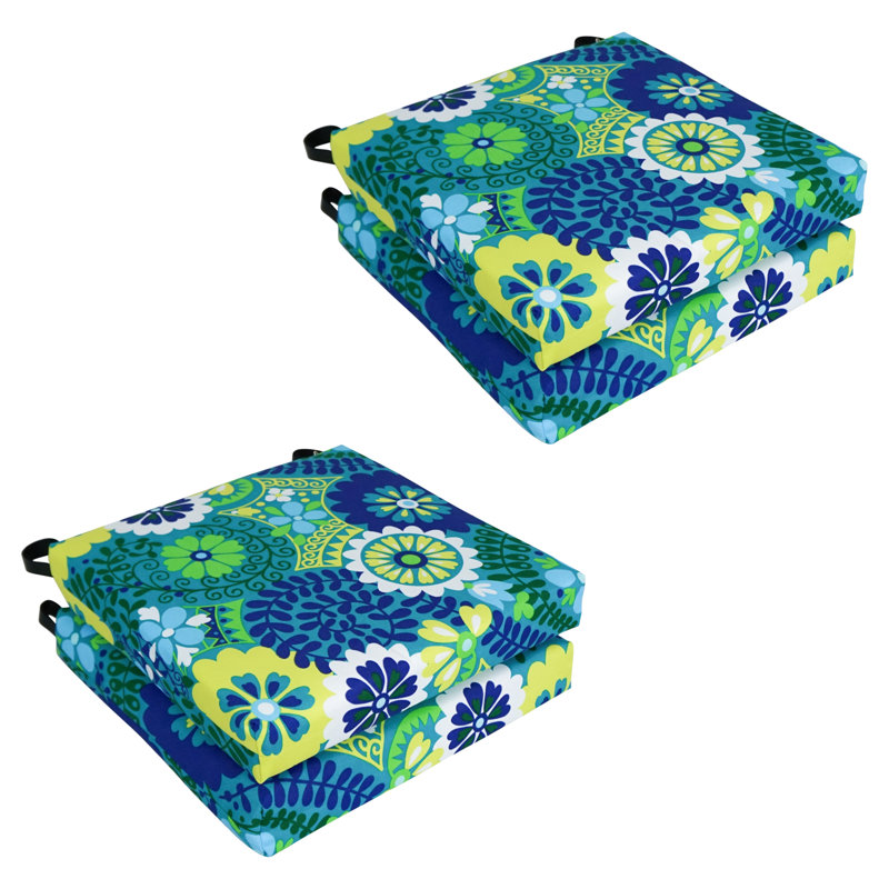 Outdoor 3'' Seat Cushion, Luxury Azure