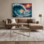 Art mural sur toile Sports Surfing Blue