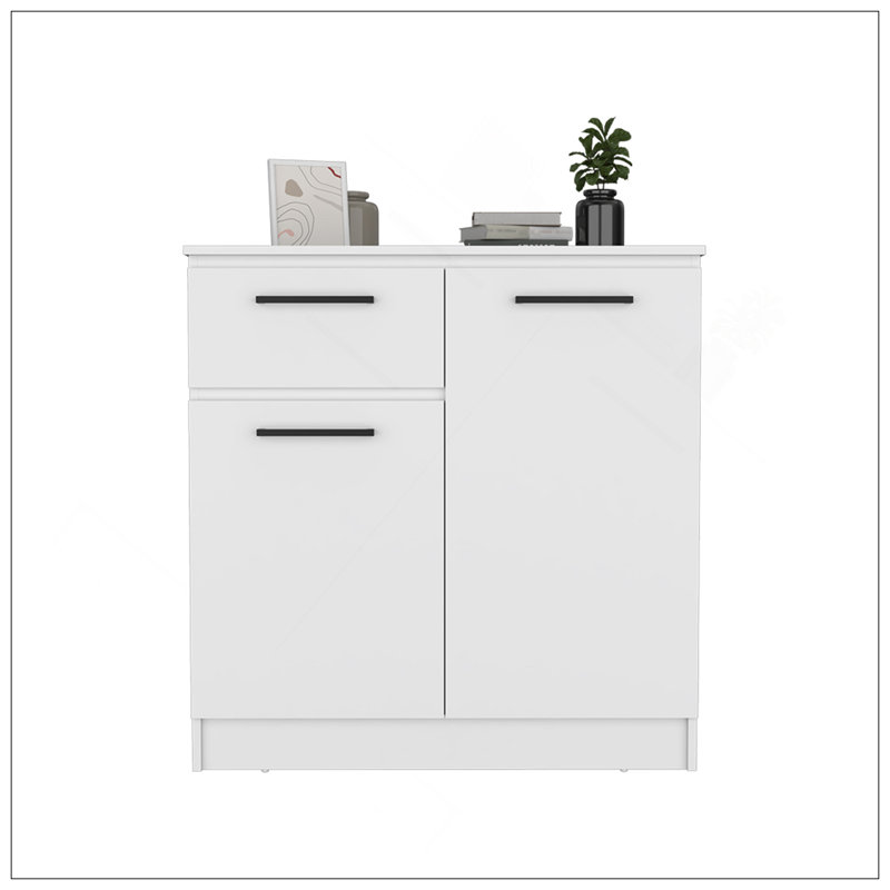 Commode Carlin, chambre à coucher, blanc, Blanc