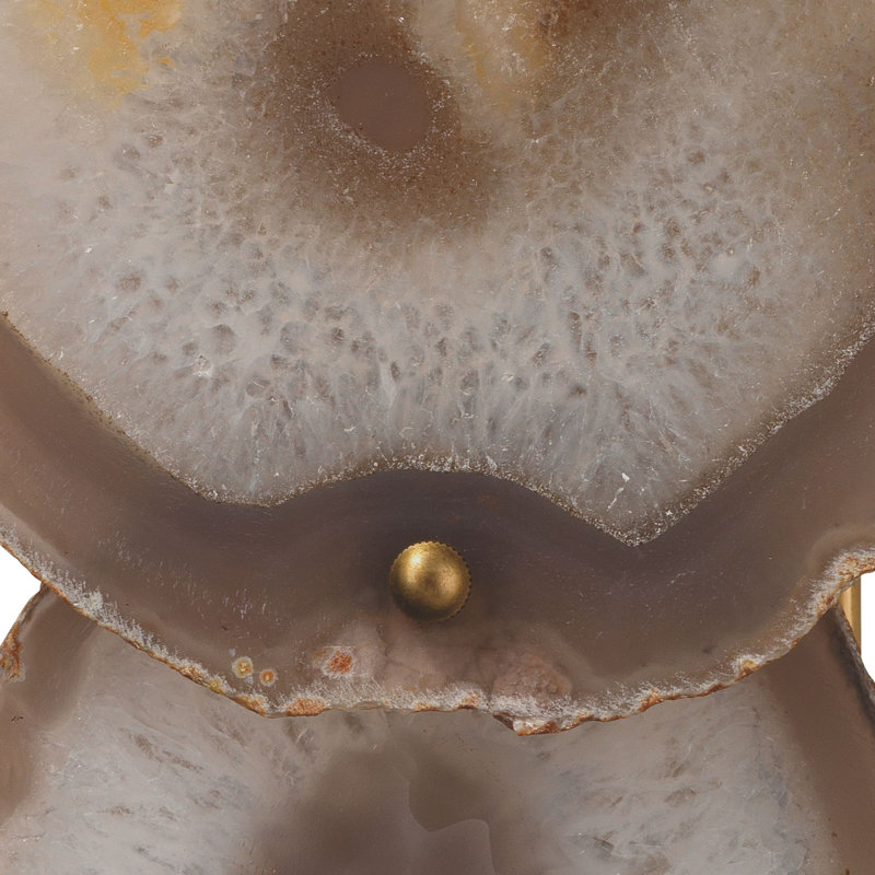 Natural Agate and Steel Direct Wired Sconce