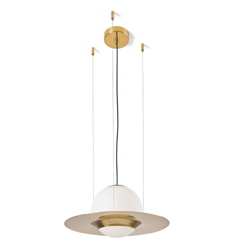 Columbus 1 - Light Brushed Brass Dome Pendant