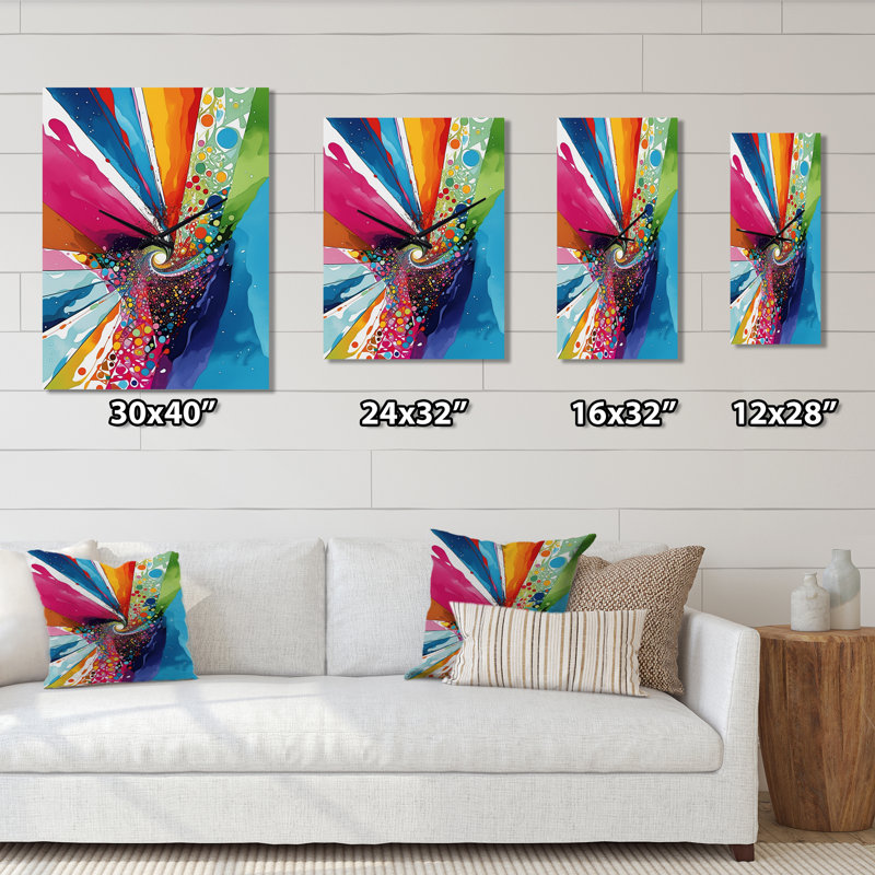 Janelyn - Horloges murales abstraites, H 32 po x l 16 po x P 1 po