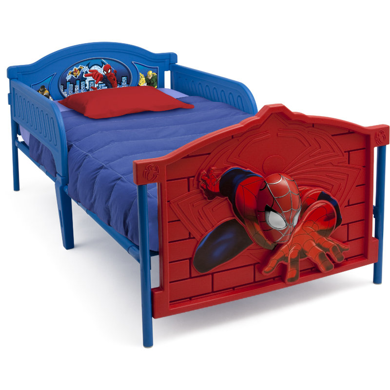 Action-Packed Spider-Man Metal Twin Bed with Drawer and Headboard