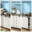 Buffet ferme avec portes de grange coulissantes 59,8 po Farmhouse