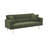 71.7 - Inch Green Teddy Fleece Sofa Bed, Accompanied By Two Charming Throw Pillows-591055912