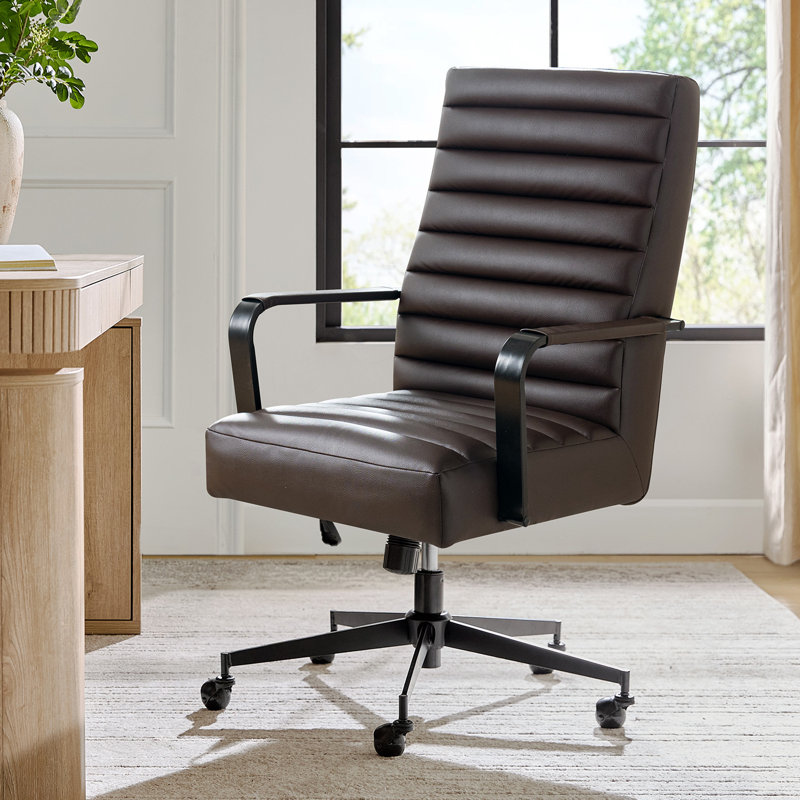 Chaise de bureau pivotante inclinable Anagrace Martha, Brun