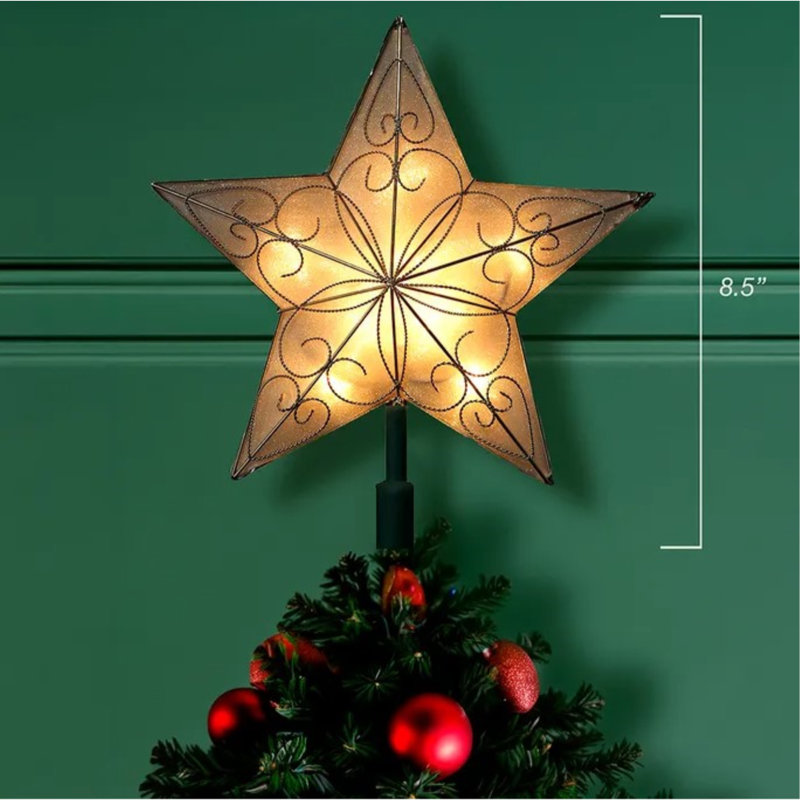 Pointe d'arbre de Noël en forme d'étoile