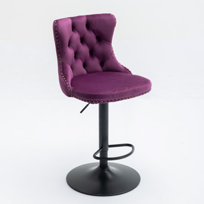 Divonte Swivel Upholstered Adjustable Height Counter Stool