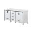 Meuble-lavabo double blanc 72 po X P 22 po D, avec plateau en quartz blanc-1837205880