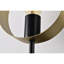 Applique murale simple moderne 7 pouces en or satiné et noir mat