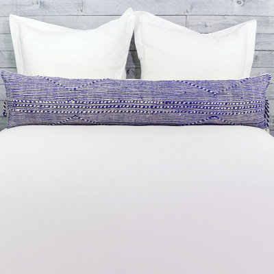Hanbel Lumbar Pillow In Navy Blue/White