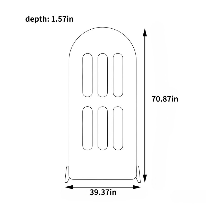 Allenton, H 70,87 po x l 39,37 po x P 1,57 po