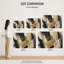 «Black Beige Brown Brush Stroke Modern Abstract Impasto», art sur toile tendue, prête à être suspendue-1125905047