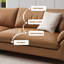 Causeuse coussin orange en cuir véritable
