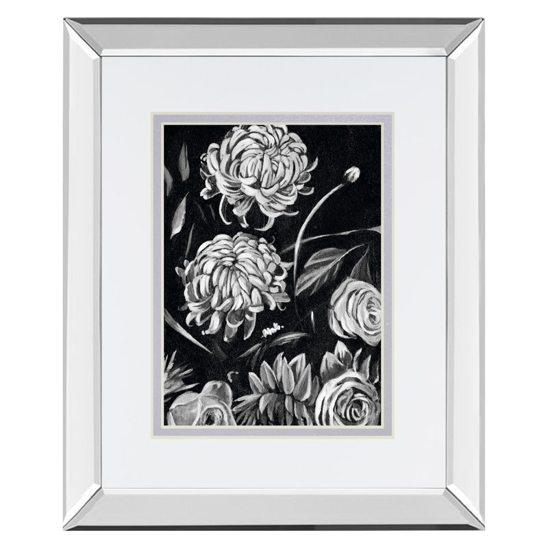 Art mural Enchanted Bloom II - 34 po x 40 po - Cadre en miroir
