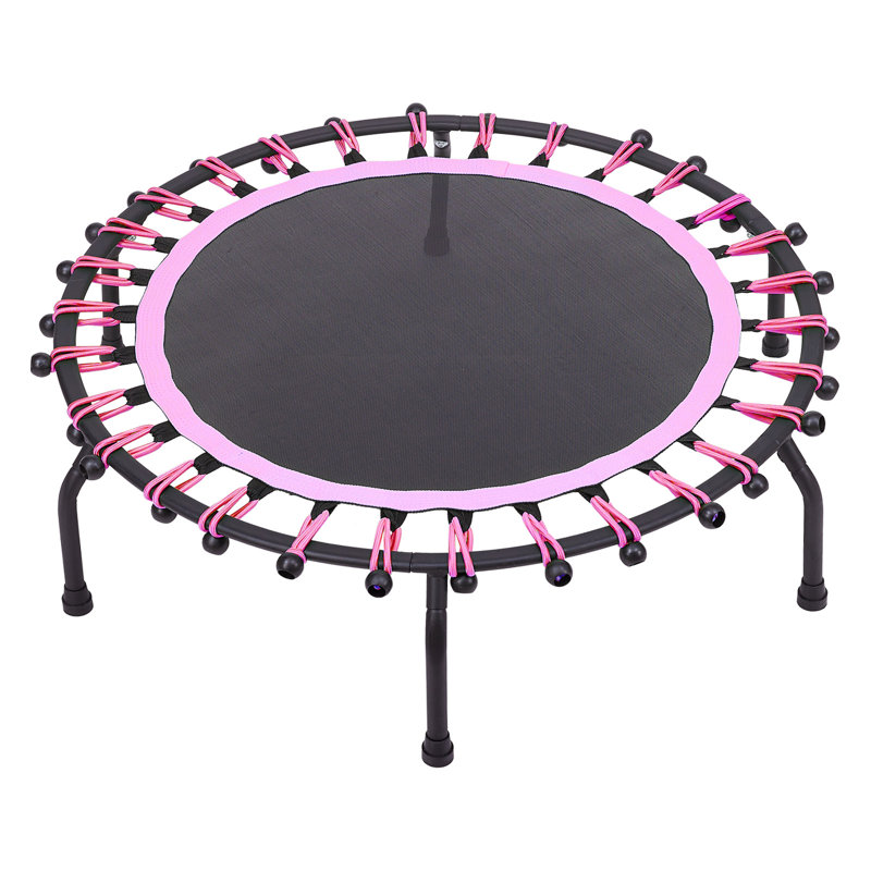 Freeport Park 101cm Round Backyard Trampoline, Black/Pink