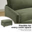 Fauteuil en velours côtelé avec repose-pieds Redenius-110476226
