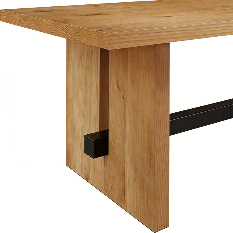 Solid Wood Teacher Desk, Rectangular Executive Office Desk