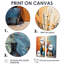 «Blue Italian Pottery Expressions», art mural traditionnel orange-100604047-100604044-100604046